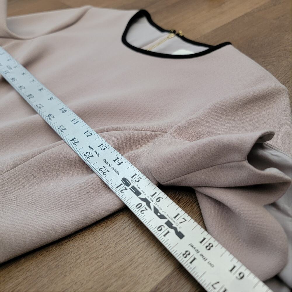KATE SPADE Beige & Black Scallop Detail Dress Womens 0 Career Beautiful Event - Picture 10 of 13
